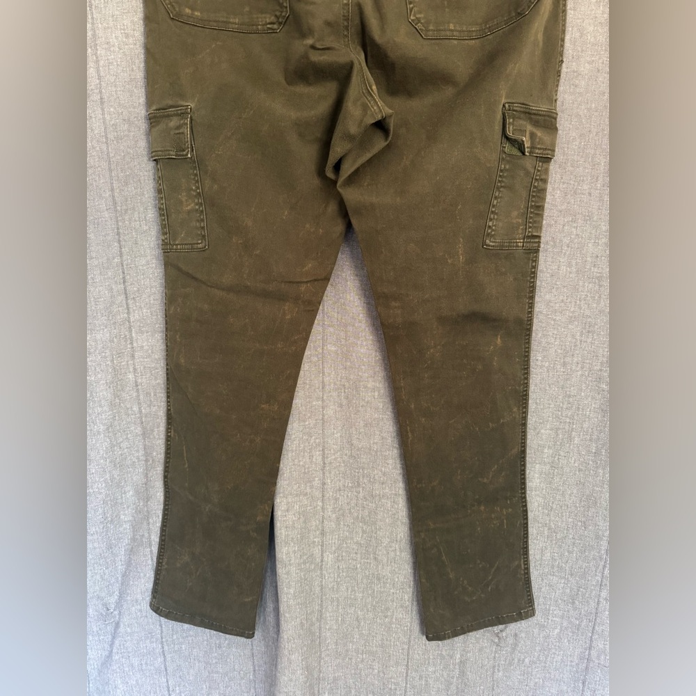 Y2K Grunge Distressed Z CAVARICCI 90’s Skater Pants Green Vintage Cargo Indie - Picture 6 of 13